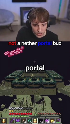 Dr Donut TP's to Crazy End Portal Build #minecraft #donutsmp #drdonut #mcbuilds #gaming