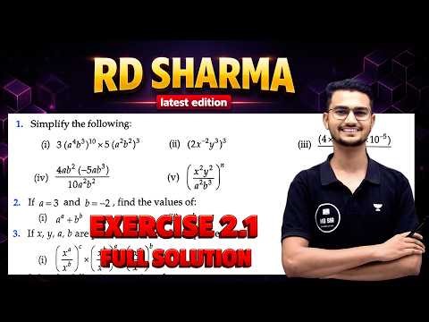 RD Sharma Class 9 | Chapter 2 Ex 2.1 | Polynomials Solution | MD Sir Class 9