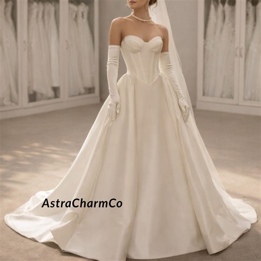 Corset Wedding Dress | Off-shoulder Basque Waist Bridal Gown | Elegant Tulle Bride Dress | Custom Made - Etsy