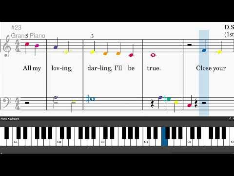 The Beatles- All My Loving - Easy piano tutorials with sheet music
