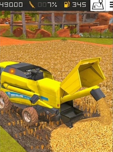 Overloaded Harvester Dump Wheat On Field #fs18 #varalshorts #tendingshorts #newshort #shortvideo