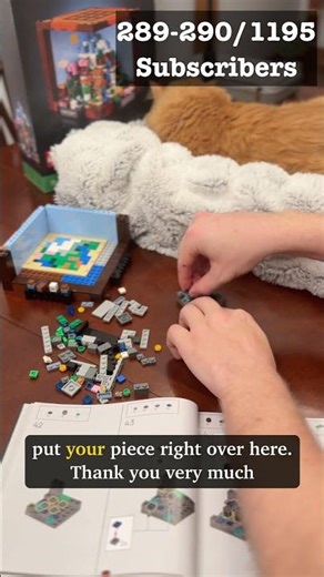 The Lego Crafting Table, One subscriber is One Block | PART 289-290