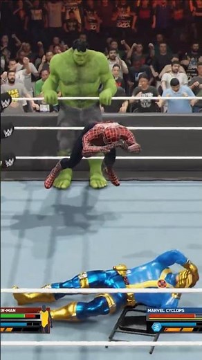 Spiderman vs Cyclops 🔥 INSANE AVENGERS VS X-MEN ! WWE 2K26 #spiderman #xmen