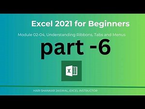 Excel Tutorial Part 6 | Excel Tabs, Ribbons & Menus Explained | Beginner to Advanced Excel Course