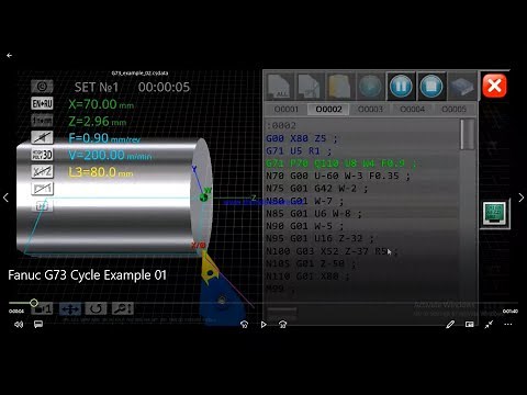 G73 Cycle | Example 01 | CNC PROGRAMME | CNC SIMULATION | Fanuc |