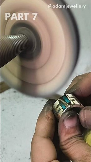 Making Turquoise Inlay Ring 💍Step by Step | Part - 03 #turquoise #turquoiserings