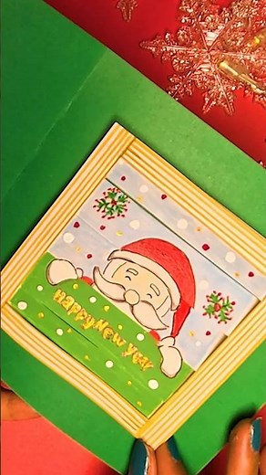 DIY Trendy Double-sided Greeting Card | Beautiful Handmade Christmas Card Idea🎄