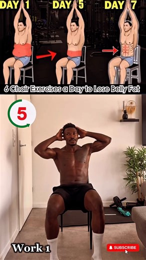 Lyvin Sterven Cheubou Djiki on Instagram: "6 exercices sur chaise par jour pour perdre la graisse du ventre 🔥🍫✅ Enregistre pour plus tard et partage pour les autres 💪🏿 4 x 10 secondes 🔥🔥 #ﬁtness #fit #sport #motivation #work #explorepage✨ #energy #discipline #workoutoftheday #abs #ab #abstractart #abstract #abdomen #abdominaux #abdominals #abdominales #abdominal #workout #workout💪 #workouts #réel #reel #reelsvideoシ #reels #reelsinstagram"