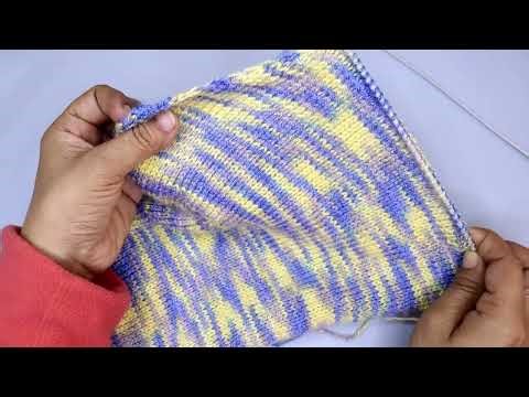 स्वेटर बाजू की बुनाई । Sweater Sleeve Knitting Step by Step (Hindi)sweater Ki Baaju Ki Bunai