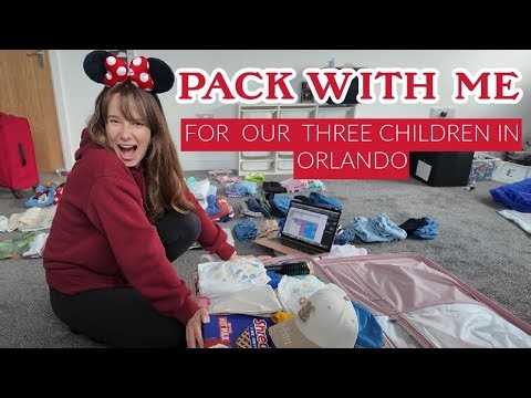 PACK WITH ME FOR KIDS✨DISNEY WORLD & UNIVERSAL🎢2 WEEKS IN ORLANDO☀️WHAT I’M PACKING FOR 3 CHILDREN 💼