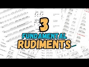 🥁 3 fundamental DRUM RUDIMENTS for the beginner drummer! The flam, drag and the 5-stroke roll!