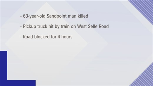 Sandpoint man dies in vehicle crash with train