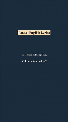 Paaro Lyrics with English Translation Aditya Rikhari #ibsn2 #lyrics #sad #shortsfeed #short #shorts