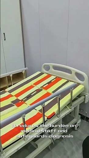 Safe and convenient medical hospital beds, made of breathable materials and flexible adjustment.