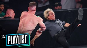 Watch WWE referees get destroyed by the likes of Roman Reigns, Drew McIntyre, Charlotte Flair and more WWE Superstars. | WWE