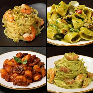 60K views · 964 reactions |  4 ricette a base di pesce  Voglia di pesce? Qui ce n’è per tutti i gusti! 朗 4 primi piatti super buoni, cremosi e sugosi a base di pesce 襤 Trovate le ricette complete sulla nostra app  https://cutt.ly/ScaricaAppAlta_FB . . . #altacucina #italiansdoeatbetter #compilation | Al.ta Cucina | Facebook