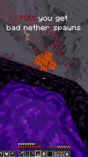 POV you get bad nether spawns #minecraft #shorts #pov