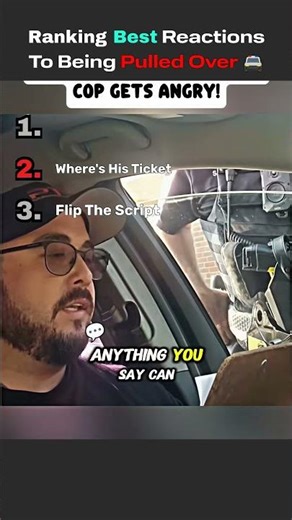 Ranking Best Reactions To Being Pulled Over 🚔 #funnyclips #ranking #police