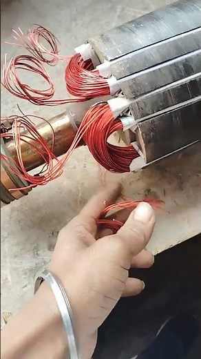 9kv alternator armature winding || single phase 220 voltage #electrical #armature #motorwinding