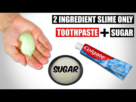 TOOTHPASTE SLIME NO GLUE NO ACTIVATOR/HOW TO MAKE SLIME WITH TOOTHPASTE AND WATER AND SUGAR NO GLUE