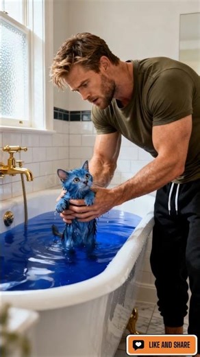 Chris Hemsworth’s Kitten Made the Funniest Mistake Ever! 😂🐾 #shorts #catstory