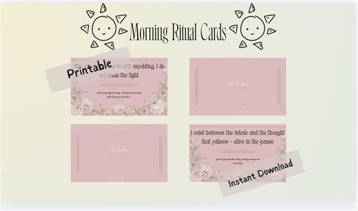 Affirmation Cards: Morning Ritual Self-care Deck (digital Download, PDF) - Etsy UK