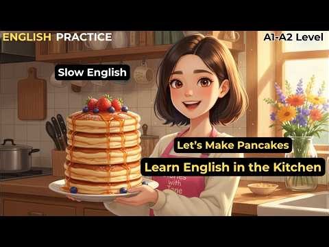 How to Make Pancakes 🥞 | Learn English in the Kitchen | Slow English A1–A2 Level