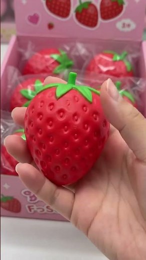 🍓 Strawberry Squishy Toy ASMR Unboxing | Super Soft Slow Rising Stress Relief 🍓