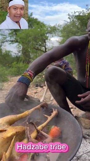 COOKING CHICKEN AND TURTLE #hadzabepeople