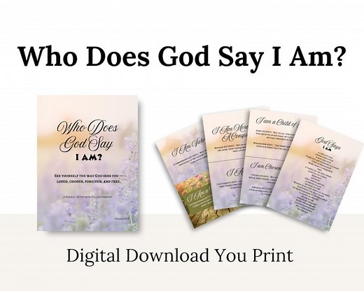 Who God Says I Am Printable | 25 Bible Verses & Affirmations | Christian Wall Art, Bible Study, Identity in Christ PDF - Etsy