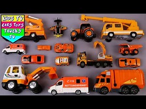 Learn Orange Color With Vehicles For Babies | Educational Videos