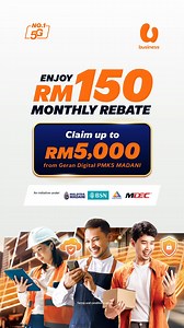 Ready to grow your business? U Biz Secure Bundle gives you free 5G devices, cyber protection, and more — plus claim up to RM5,000 from Geran Digital PMKS Madani! | U Mobile | Facebook