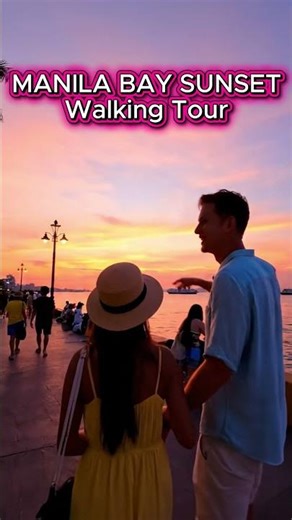 You Won’t Believe This Sunset in Manila 😍 | Manila Bay Walking Tour 2026 #walkingtour #viralshorts