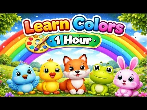 Learn Colors for Kids 🌈 | 1 Hour Rainbow Colors Song | Calm Learning Loop