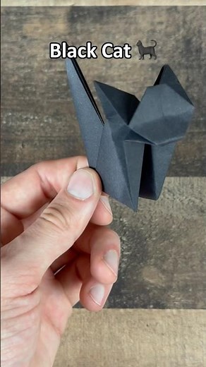 Easy origami cat | how to make paper black cat