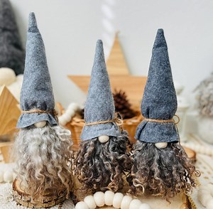 Needle Felted Wool Gnome Set, Scandinavian Nordic Decor, Set of 3 - Etsy