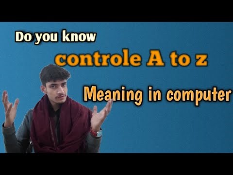 control A...Z Meaning in computer