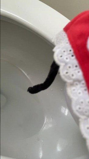 Classic Minnie Mouse farting in the toilet