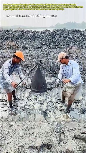 Deepening a Fish Pond Edge : How This Simple Mud Lifting Tool Works