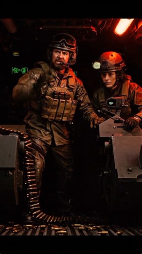 Reloading and shooting with the US Army Abrams tank machine gun