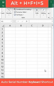 8.4K views · 123 reactions | Excel Tips: Auto Serial Number In Ms Excel In Keyboard Shortcut #Excel #tips #computer #viral | Tareq Tech Tutorial | Facebook