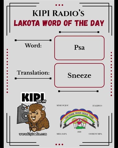KIPI's Lakota Word of the Day June 22nd, 2026