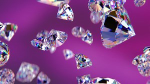 Falling luxury diamonds loop-able background in slow motion 4K | Premium Stock Video Footage