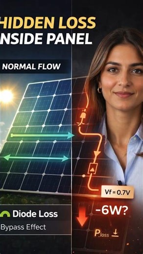 Diode Loss in Solar Panel Explained in 20 Seconds #solartips #pvsyst
