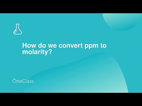 How do we convert ppm to molarity?