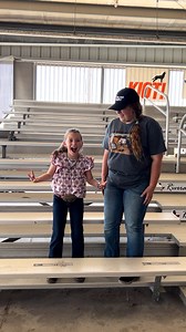 Exhibitors on point today presenting faces🤪, sSullivan SUpply Sales Team Representative, Maddie Barrett delivering the sound🎙️🔊. Here in Mercedes, Texas for day 2 of Beefmaster Junior Nationals. | Sullivan Supply Inc.