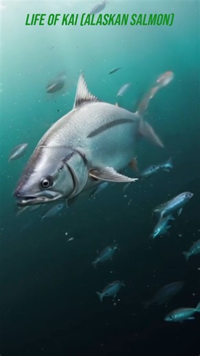 Life of Kai (Alaskan Salmon) This video explains the life cycle of Pacific salmon, from tiny eggs buried in gravel beds all the way to their dramatic return upstream as adults. Salmon begin life in freshwater streams as eggs, then hatch into alevins that still carry a yolk sac for nutrition. As they grow into fry and then smolts, they gradually adapt to saltwater and migrate out to the open ocean, where they spend several years feeding and growing stronger. When they reach maturity, salmon under