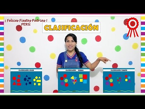 CLASIFICACIÓN POR COLOR , FORMA Y TAMAÑO para niños de Inicial - CLASES VIRTUALES
