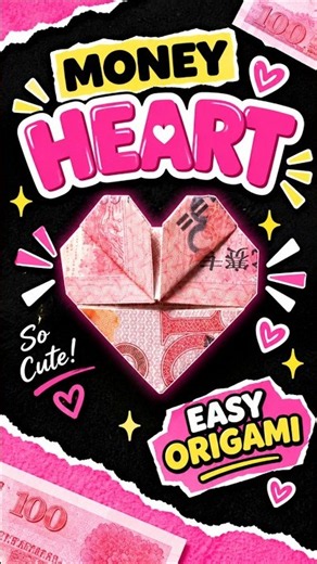 Always in My Heart 💖 Cherish This Money Origami! 💸✨ #MoneyOrigami #HeartOrigami #DIYGift #Origami