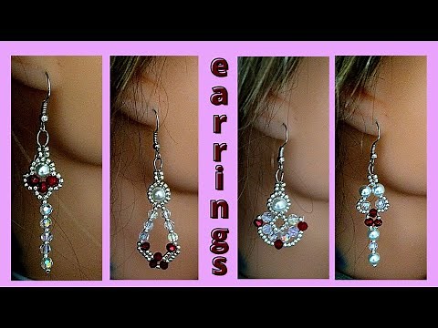 Earrings patterns. Easy tutorial for beginners. 10 mins DIY earrings.